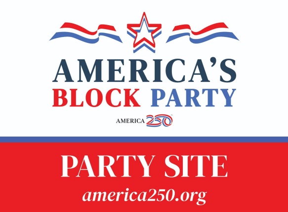 America's 250 block party logo